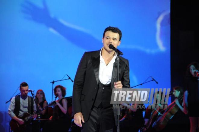 Azerbaijani famous singer and composer EMIN’s annual concert takes place in Green Theater in Baku. Azerbaijan, July 11, 2013 