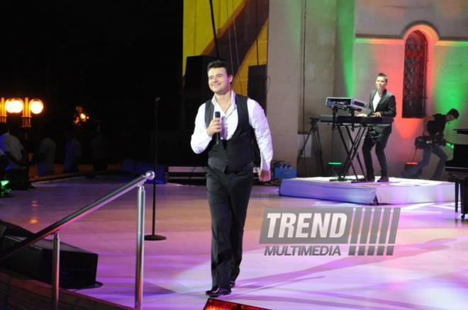 Azerbaijani famous singer and composer EMIN’s annual concert takes place in Green Theater in Baku. Azerbaijan, July 11, 2013 