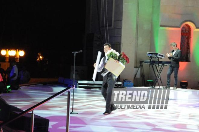 Azerbaijani famous singer and composer EMIN’s annual concert takes place in Green Theater in Baku. Azerbaijan, July 11, 2013 