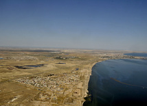 Oil Rocks – legend of Caspian Sea. Azerbaijan, July 12, 2013