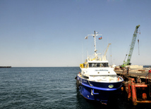 Oil Rocks – legend of Caspian Sea. Azerbaijan, July 12, 2013