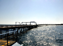 Oil Rocks – legend of Caspian Sea. Azerbaijan, July 12, 2013