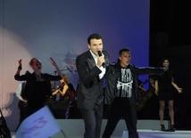 Azerbaijani famous singer and composer EMIN’s annual concert takes place in Green Theater in Baku. Azerbaijan, July 11, 2013 