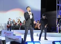 Azerbaijani famous singer and composer EMIN’s annual concert takes place in Green Theater in Baku. Azerbaijan, July 11, 2013 