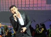 Azerbaijani famous singer and composer EMIN’s annual concert takes place in Green Theater in Baku. Azerbaijan, July 11, 2013 