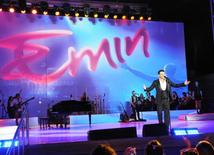 Azerbaijani famous singer and composer EMIN’s annual concert takes place in Green Theater in Baku. Azerbaijan, July 11, 2013 