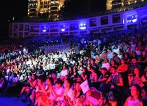 Azerbaijani famous singer and composer EMIN’s annual concert takes place in Green Theater in Baku. Azerbaijan, July 11, 2013 