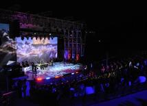 Azerbaijani famous singer and composer EMIN’s annual concert takes place in Green Theater in Baku. Azerbaijan, July 11, 2013 