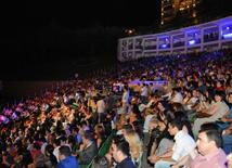 Azerbaijani famous singer and composer EMIN’s annual concert takes place in Green Theater in Baku. Azerbaijan, July 11, 2013 