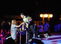 Azerbaijani famous singer and composer EMIN’s annual concert takes place in Green Theater in Baku. Azerbaijan, July 11, 2013 