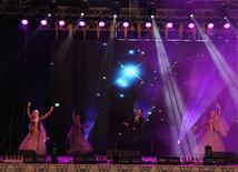 A concert and fireworks on the anniversary of Heydar Aliyev's coming to power in Azerbaijan. Baku, Azerbaijan, July 14, 2013