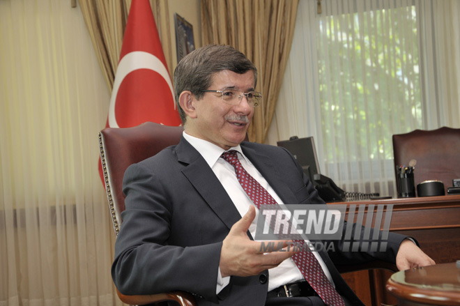 Turkish Foreign Minister Ahmet Davutoglu. Baku, Azerbaijan, July 17, 2013