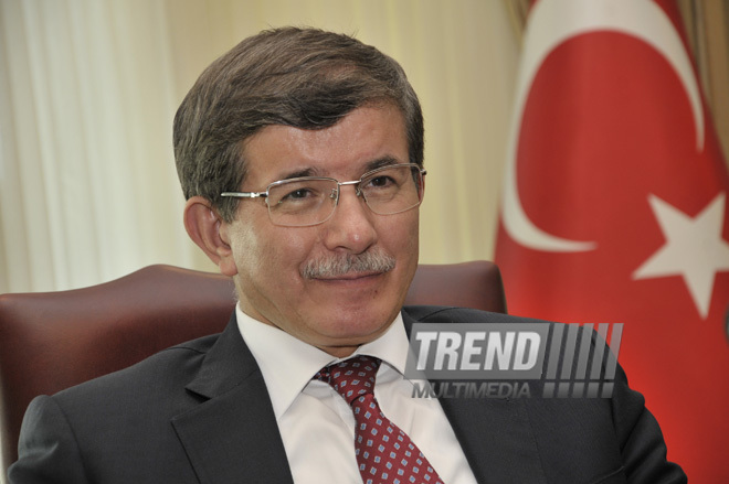 Turkish Foreign Minister Ahmet Davutoglu. Baku, Azerbaijan, July 17, 2013