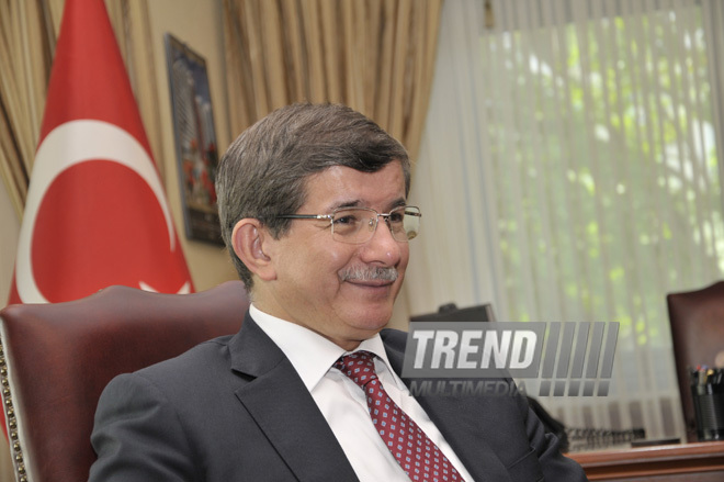 Turkish Foreign Minister Ahmet Davutoglu. Baku, Azerbaijan, July 17, 2013