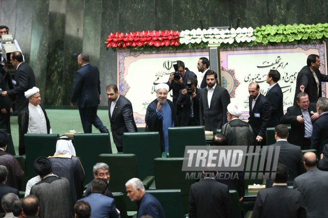 İranın yeni prezidentinin rəsmi andiçmə mərasimi. Tehran, İran, 04 avqust 2013 