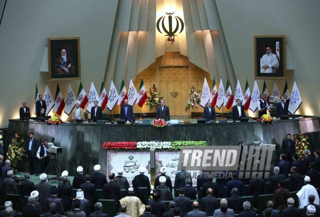 İranın yeni prezidentinin rəsmi andiçmə mərasimi. Tehran, İran, 04 avqust 2013 