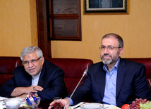 The meeting of the Chairman of the Caucasian Muslims Office Sheikh ul-Islam Allahshukur Pashazade with the delegation from Iranian Border Guard. Baku, Azerbaijan, Sep.17, 2013