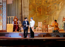 On the opening day of Uzeyir Hajibayli Fifth International Music Festival, a play - a pearl of the national art "Arshin mal alan" was performed at the Azerbaijan State Academic Opera and Ballet Theatre. Baku, Azerbaijan, Sep.18, 2013 