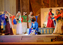 On the opening day of Uzeyir Hajibayli Fifth International Music Festival, a play - a pearl of the national art "Arshin mal alan" was performed at the Azerbaijan State Academic Opera and Ballet Theatre. Baku, Azerbaijan, Sep.18, 2013 