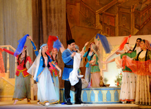 On the opening day of Uzeyir Hajibayli Fifth International Music Festival, a play - a pearl of the national art "Arshin mal alan" was performed at the Azerbaijan State Academic Opera and Ballet Theatre. Baku, Azerbaijan, Sep.18, 2013 