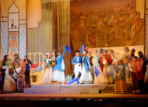 On the opening day of Uzeyir Hajibayli Fifth International Music Festival, a play - a pearl of the national art "Arshin mal alan" was performed at the Azerbaijan State Academic Opera and Ballet Theatre. Baku, Azerbaijan, Sep.18, 2013 