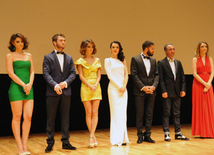 A premiere of the film "Mahmud and Maryam" based on the novel by popular Azerbaijani writer Elchin Efendiyev. Baku, Azerbaijan, Sep.26, 2013