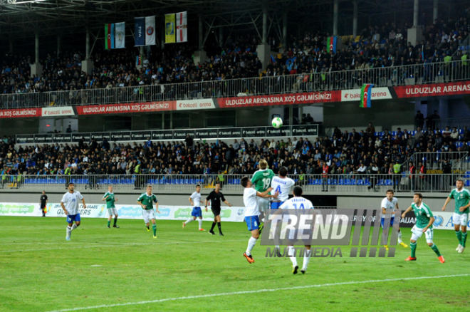 Futbol üzrə "DÇ-2014"ün seçmə mərhələsi çərçivəsində Azərbaycan-Şimali İrlandiya qarşılaşması. Bakı, Azərbaycan, 11 oktyabr 2013