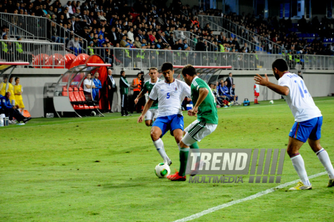 Futbol üzrə "DÇ-2014"ün seçmə mərhələsi çərçivəsində Azərbaycan-Şimali İrlandiya qarşılaşması. Bakı, Azərbaycan, 11 oktyabr 2013