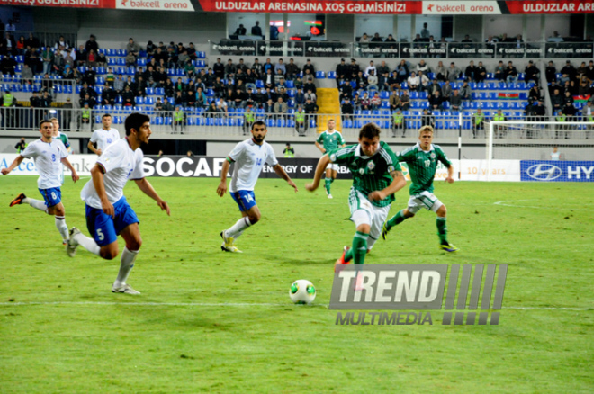 Futbol üzrə "DÇ-2014"ün seçmə mərhələsi çərçivəsində Azərbaycan-Şimali İrlandiya qarşılaşması. Bakı, Azərbaycan, 11 oktyabr 2013