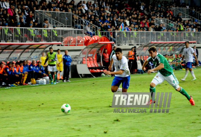 Futbol üzrə "DÇ-2014"ün seçmə mərhələsi çərçivəsində Azərbaycan-Şimali İrlandiya qarşılaşması. Bakı, Azərbaycan, 11 oktyabr 2013