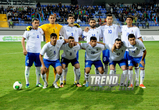 Futbol üzrə "DÇ-2014"ün seçmə mərhələsi çərçivəsində Azərbaycan-Şimali İrlandiya qarşılaşması. Bakı, Azərbaycan, 11 oktyabr 2013