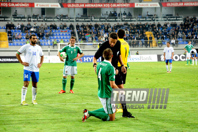 Futbol üzrə "DÇ-2014"ün seçmə mərhələsi çərçivəsində Azərbaycan-Şimali İrlandiya qarşılaşması. Bakı, Azərbaycan, 11 oktyabr 2013