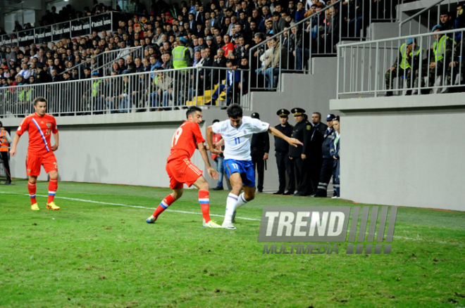 Futbol üzrə "DÇ-2014"ün seçmə mərhələsi çərçivəsində Azərbaycan-Rusiya qarşılaşması. Bakı, Azərbaycan, 15 oktyabr 2013