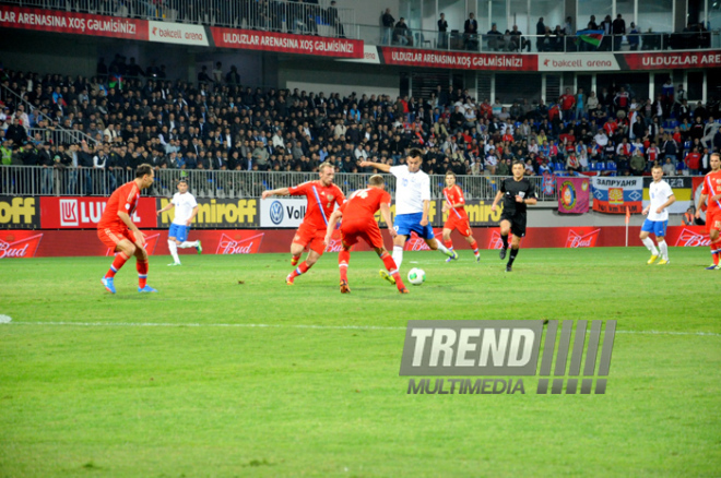 Futbol üzrə "DÇ-2014"ün seçmə mərhələsi çərçivəsində Azərbaycan-Rusiya qarşılaşması. Bakı, Azərbaycan, 15 oktyabr 2013