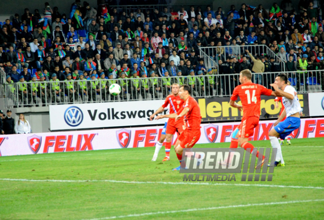 Futbol üzrə "DÇ-2014"ün seçmə mərhələsi çərçivəsində Azərbaycan-Rusiya qarşılaşması. Bakı, Azərbaycan, 15 oktyabr 2013