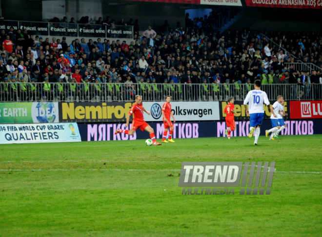 Futbol üzrə "DÇ-2014"ün seçmə mərhələsi çərçivəsində Azərbaycan-Rusiya qarşılaşması. Bakı, Azərbaycan, 15 oktyabr 2013