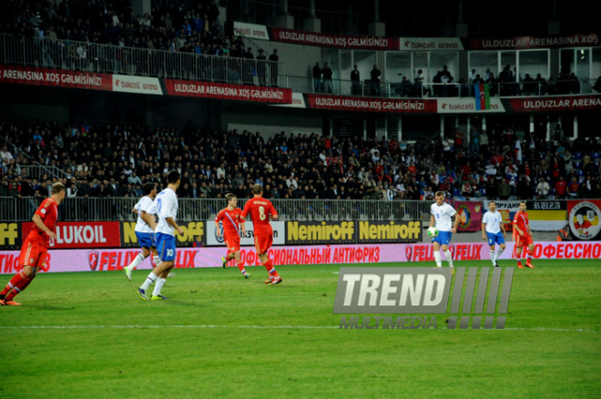 Futbol üzrə "DÇ-2014"ün seçmə mərhələsi çərçivəsində Azərbaycan-Rusiya qarşılaşması. Bakı, Azərbaycan, 15 oktyabr 2013