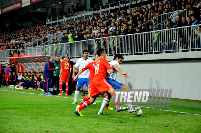 Futbol üzrə "DÇ-2014"ün seçmə mərhələsi çərçivəsində Azərbaycan-Rusiya qarşılaşması. Bakı, Azərbaycan, 15 oktyabr 2013