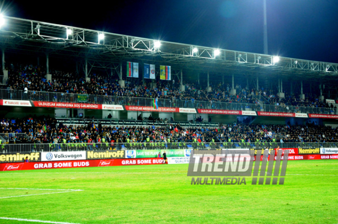 Futbol üzrə "DÇ-2014"ün seçmə mərhələsi çərçivəsində Azərbaycan-Rusiya qarşılaşması. Bakı, Azərbaycan, 15 oktyabr 2013