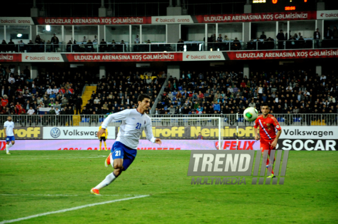 Futbol üzrə "DÇ-2014"ün seçmə mərhələsi çərçivəsində Azərbaycan-Rusiya qarşılaşması. Bakı, Azərbaycan, 15 oktyabr 2013