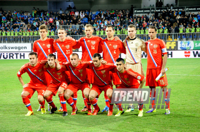 Futbol üzrə "DÇ-2014"ün seçmə mərhələsi çərçivəsində Azərbaycan-Rusiya qarşılaşması. Bakı, Azərbaycan, 15 oktyabr 2013