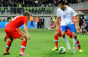 Futbol üzrə "DÇ-2014"ün seçmə mərhələsi çərçivəsində Azərbaycan-Rusiya qarşılaşması. Bakı, Azərbaycan, 15 oktyabr 2013