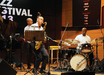 Performance of saxophonist Joshua Redman. Baku, Azerbaijan, Oct.23, 2013