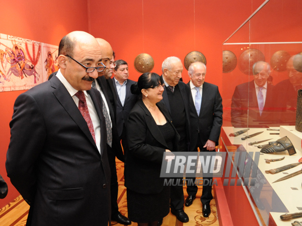 Opening of  exhibition "Azerbaijani art throughout thousands of years" and presentation of "Azerbaijani folk art" book. Baku, Azerbaijan, Oct.25, 2013 