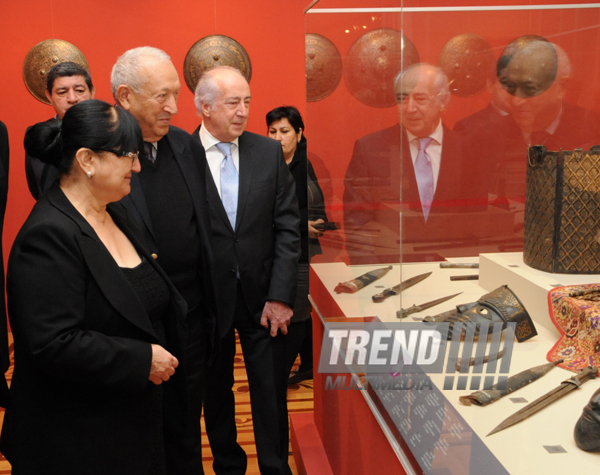 Opening of  exhibition "Azerbaijani art throughout thousands of years" and presentation of "Azerbaijani folk art" book. Baku, Azerbaijan, Oct.25, 2013 