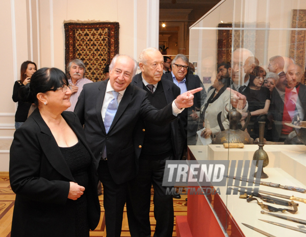 Opening of  exhibition "Azerbaijani art throughout thousands of years" and presentation of "Azerbaijani folk art" book. Baku, Azerbaijan, Oct.25, 2013 