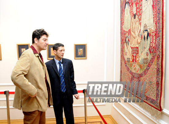 Opening of  exhibition "Azerbaijani art throughout thousands of years" and presentation of "Azerbaijani folk art" book. Baku, Azerbaijan, Oct.25, 2013 