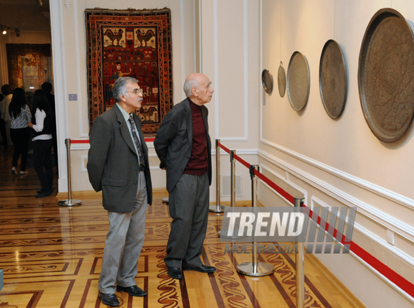 Opening of  exhibition "Azerbaijani art throughout thousands of years" and presentation of "Azerbaijani folk art" book. Baku, Azerbaijan, Oct.25, 2013 