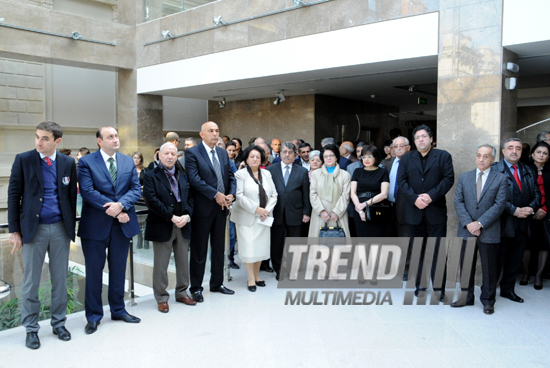 Opening of  exhibition "Azerbaijani art throughout thousands of years" and presentation of "Azerbaijani folk art" book. Baku, Azerbaijan, Oct.25, 2013 