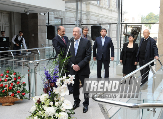 Opening of  exhibition "Azerbaijani art throughout thousands of years" and presentation of "Azerbaijani folk art" book. Baku, Azerbaijan, Oct.25, 2013 